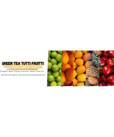 Peosa Delight Tea - Green Tutti Frutti Darjeeling Green Tea Blend with Alphonso Mango, Sweet Lime, Apple, Orange, Strawberry | Exotic Fruits | 3.52 Oz Box (40 Cups) - Buy Online on GoSupps.com