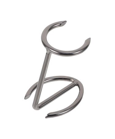 FRCOLOR 1pc Razor Holder Stand For Safety Razors Shaving Holder Base Shaver Organizer Hand Tools Bathroom Shaving Stand Ferroalloy Man Combo Plate Mother of Pearl 7X5.5X4.5CM Gray