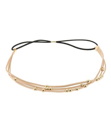 White ladies hair band - golden pearls suede hair band velvet aspect - unit size thin headband - wedding vintage headband - original look boho hippie