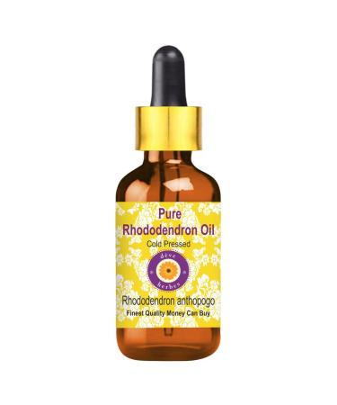 Deve Herbes Pure Rhododendron Oil (Rhododendron anthopogo) with Glass Dropper Cold Pressed 15ml (0.50 oz)