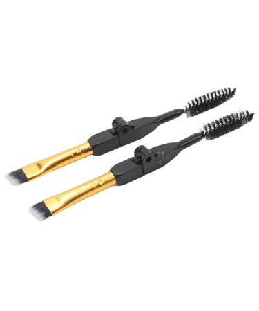 Double Ended Brow Brush - Professional Soft Hair Eyebrow & Eyelash Tool for Home & Travel | Best Cosmetic Brush for Precision Makeup - Buy Online on GoSupps.com