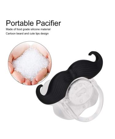 Funny Cartoon Lip-Beard Pacifier for Babies | Cute Mini Bearable Design | Food-Grade Silicone & Dust-Proof Cover - Buy Online on GoSupps.com