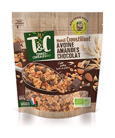 TERRES ET CEREALES - Terres Et C r ales Muesli Croustillant Avoine Amandes Chocolat Bio 500G - Lot De 3
