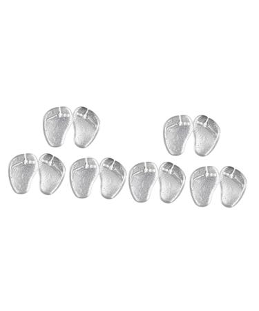 FRCOLOR 6 Pairs Forefoot Slipper Pad Transparent Heels Shoe Filler Insole Pads Non Slip Sandal Insoles Heeled Sandal Soft Slippers Insoles for High Heels Toe Pads Non-Slip Gel Front Pad
