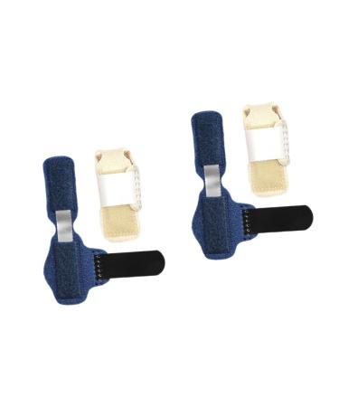 Healifty 4 Pcs Toe Sprain Protector Exercise Accessories Trigger Thumb Brace Hammer Toe Corrector Toe Guard Finger Straightener Crooked Toe Separator Daily Use Toe Straightener Toe Splint Assorted Color-2x2pcs 11.2X2.5CMx2pcs