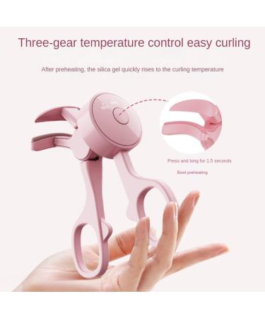 Hfourhnik Electric Eyelash Curler with 3 Heating Model Portable Eye Lash Perm Shaping and Thermal Eyelash Clip Pink - Buy Online on GoSupps.com
