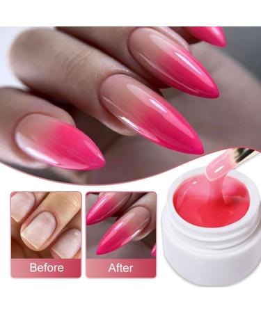 Lilycute 8ml Thermal Extension Nail Gel Hard Gel Semi Permanent Temperature Color-Changing Nail Polish Prolong Nail Art Varnish - Nail Gel - Buy Online on GoSupps.com
