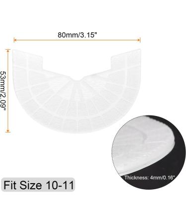 HARFINGTON 2 Pair Shoe Sole Protector for Sneakers - Self-Adhesive Non-Slip Heel Plates Size 10-11 for Men & Women Transparent - Buy Online on GoSupps.com
