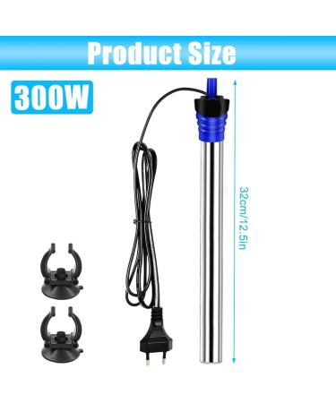 Abiemuce 300W Aquarium Heater | 304 Stainless Steel | Adjustable Temperature | Suction Cup Design | Ideal for Fish Tanks (18-34 220V) - Buy Online on GoSupps.com
