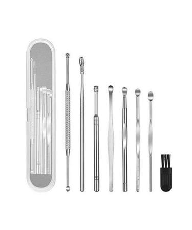 Healifty Limpiador De Oidos Limpiador De Oidos Ear Cleaners Ear Wax Remover Stainless Steel Earpick Ear Cleaner Set for Individual Health Care 8pcs Limpiador De Oidos Ear Cleaners Ear Cleaners