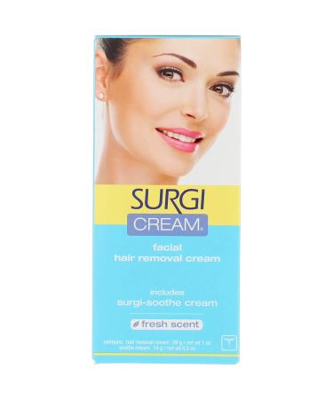 Surgi Cream Hair Remover Face 1 Ounce Fresh Scent (29ml) (2 Pack)