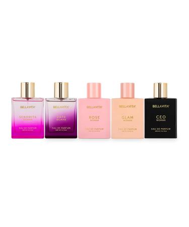 Luxury Everready Floral Woody Musky Liquid Perfume Combo 5 Premium Long Lasting Fragrance Of Rose Glam Date Ceo Women Scent 100 Ml (3.4 fl.oz.) Each