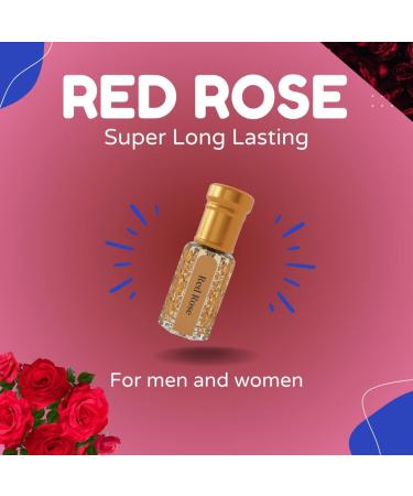 Red Rose Attar Original Pure Long-Lasting By Noman 100% Alcohol Free 6.0ml in Luxury Bottle Best for Men and Women - Buy Online on GoSupps.com