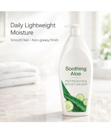 Aloe Vera Hand and Body Lotion for Dry Skin Daily Moisturizing Lotion with Smooth Texture Lightweight Feel Large 21 oz Bottle - Buy Online on GoSupps.com