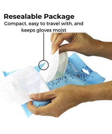 Aqua Wash Reusable Gloves - Medical Grade Cleansing Wipes - Hypoallergenic & Pre-Moistened - No Water Needed - Pack of 12 - Perfect for All Skin Types - Buy Online on GoSupps.com