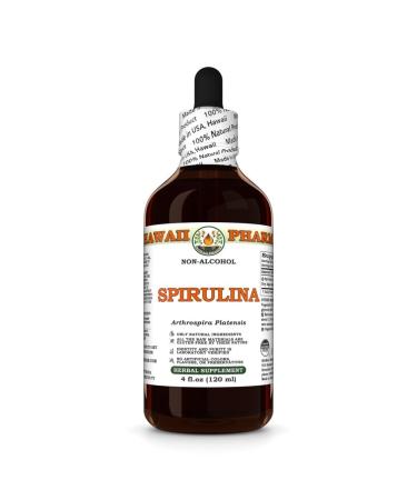 Hawaii Pharm Spirulina Alcohol-Free Extract Glycerite for Lipid Balance Promotes Vitality Supports Immune Function Provides Antioxidant Protection - 4 fl.oz 4 Fl Oz (Pack of 1)