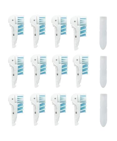 Sensitive Replacement Toothbrush Heads Compatible with Oral-B Cross Action Power 3733 4732 Rotating Powerhead and Crisscross Bristles (White)
