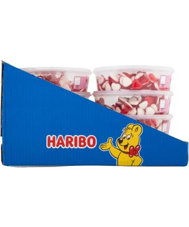 HARIBO Heart Throbs Sweets Tub - 8 x 150 Pieces (480g) | Delicious Gummy Candy - Buy Online on GoSupps.com