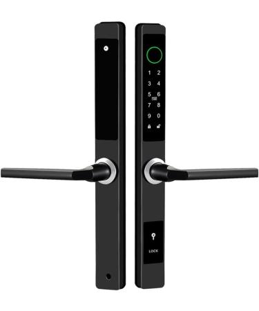 APP Waterproof Smart Fingerprint Password Lock Bridge-Cut Aluminum Alloy for Outdoor Push Pull Sliding Frame Glass Door (Color : Silver A 8535) (Black B 8550) - Buy Online on GoSupps.com