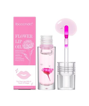 AKARY Color Changing Flower Lip Gloss Lip Oil pH-Activated Long Lasting Hydrating Lip Glow Oil Moisturizing Lip Gloss for Women Girls Non-Stick Lip Oil for Dry Lips 04