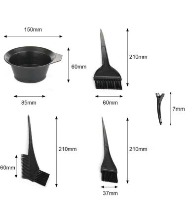 KEAIDUO Hair Dye Bowl and Brush Kit - 22pcs Professional Coloring Tools for DIY Salon Dyeing - Includes Gloves, Ear Cover, Disposable Cap, Coloring Cape, and Clips - Buy Online on GoSupps.com