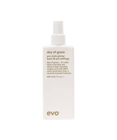 EVO Day of Grace Pre-Style Primer - Leave-in Heat Protectant Spray - Moisturizes Detangles & Smooths Hair 6.8 Fl Oz (Pack of 1)