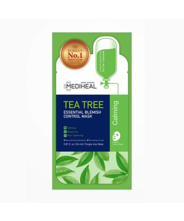 Mediheal Tea Tree Essential Blemish Control Mask - 10 Masks, Skin Soothing & Sebum Control for Sensitive Oily Skin - Buy Online on GoSupps.com