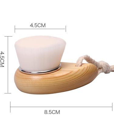 2Pcs Face Cleaning Brushes Wooden Handle Portable Manual Exfoliating Wash Facial Cleansing Brush Soft Bristle Face Cleaning Beauty Brush - Buy Online on GoSupps.com