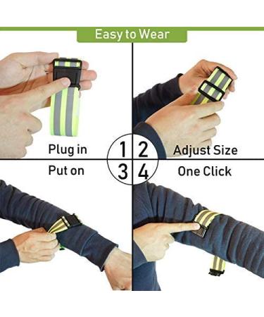 TOURUN Reflective Running Gear Bands - Adjustable Safety Straps for Night Cycling and Running - Buy Online on GoSupps.com