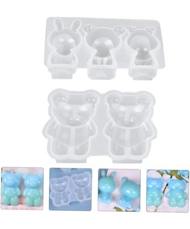 2pcs Coaster DIY Doll Shape Pendants Silicone Baking Mold Ornaments Adorable Ornament Dessert 11.5X6.3X2.4CM White - Buy Online on GoSupps.com