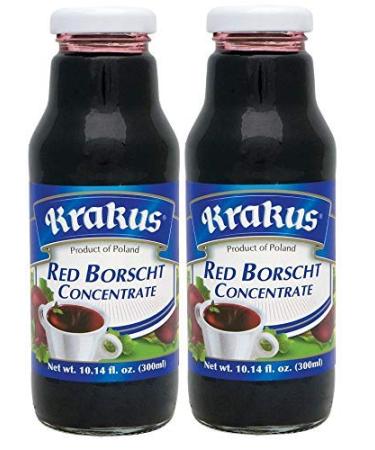 KRAKUS RED BORSCHT CONCENTRATE 10.14 fl.oz / 300 ml 2 PACK ( Koncentrat Barszczu Czerwonego) Made in Poland. Traditional Poland Christmas soup.