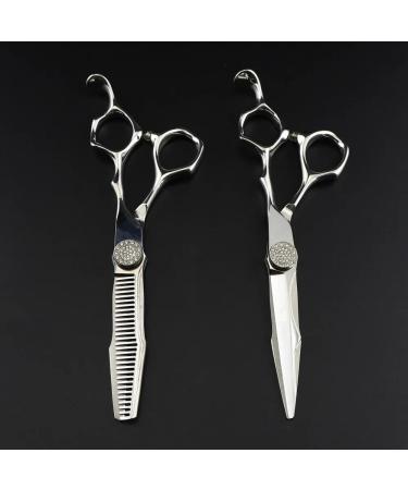 Hair Cutting Scissors 6 Inch Professional JP 440c Steel Upscale Gem Hair Scissors Haircut Thinning Barber Makas Hair Cutting Shears Hairdresser Scissors Set - Buy Online on GoSupps.com
