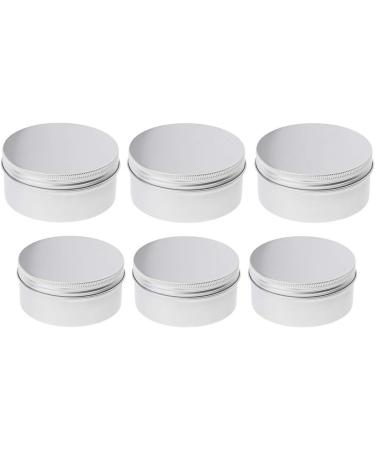 Aluminum Tin Jars 200ml & 250ml - Round Cosmetic Sample Jars with Screw Lid - 6pcs Empty Containers for Travel & DIY - Buy Online on GoSupps.com