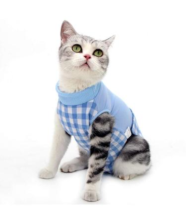 Cat Recovery Suit Anti-Bite and lick for Abdominal Wounds or Skin Diseases After Surgery Wear Collar Alternative for Cats and Dogs Cat Professional Surgical Suit