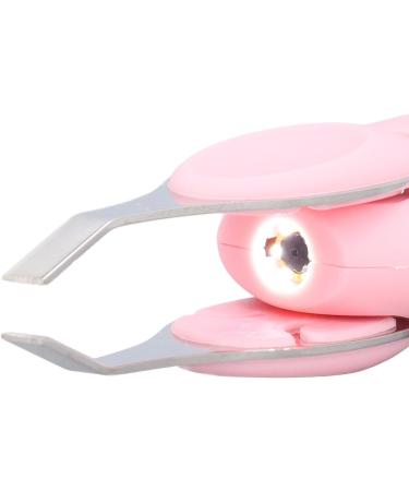 Electric Eyebrow Tweezers Easy Operation Rechargeable Eyebrow Tweezers HD Camera Visualized for Facial Hair for Hotel (Pink) - Buy Online on GoSupps.com