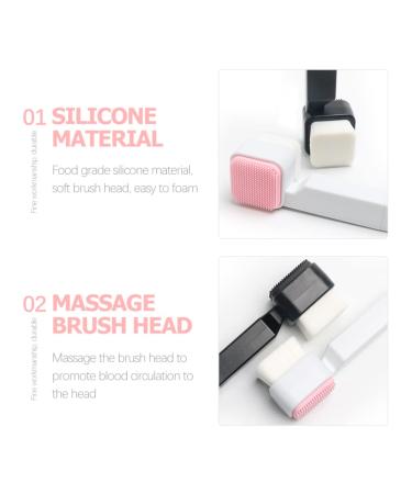 FRCOLOR 2pcs Square Silicone Facial Cleansing Brush - Deep Cleaning Scrubber for Pores & Face Manual Household Tool - Buy Online on GoSupps.com