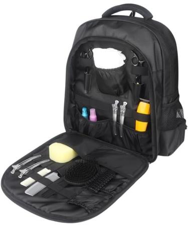 Premium Barber Hairdressing Toolkit Backpack - Portable Stylist Scissors Set in Black for Professionals - Buy Online on GoSupps.com