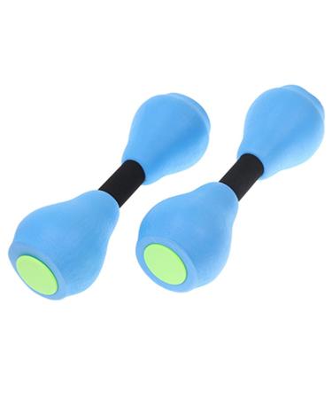 SDUSEIO 1 Pair Aquatic Exercise Dumbells Water Aerobic Exercise Foam Dumbbells Pool Resistance Swimming Training Water Fitness Equipment for Weight Loss Adults Family (2 Pieces) blue