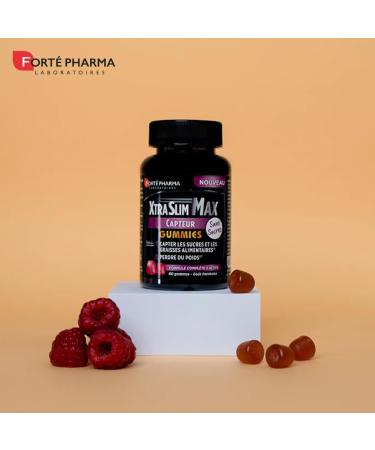 Fort Pharma XtraSlim Max Gummies Capteur de Graisses | SANS SUCRES | Compl ment alimentaire Perte de Poids Capter les graisses & sucres | Chrome Zinc Kola | 60 Gommes 4/jour Framboise 60 unit (Lot de 1) - Buy Online on GoSupps.com