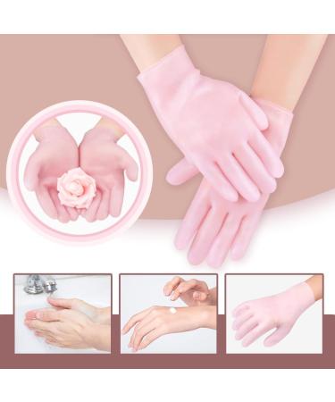 Kexpery 4 Pairs Hands Peeling Gloves Anti-Slip Silicone Hands Protective Gloves Preventing Dryness Dead Skin Remove Gloves for Dry Hands (Pink) - Buy Online on GoSupps.com