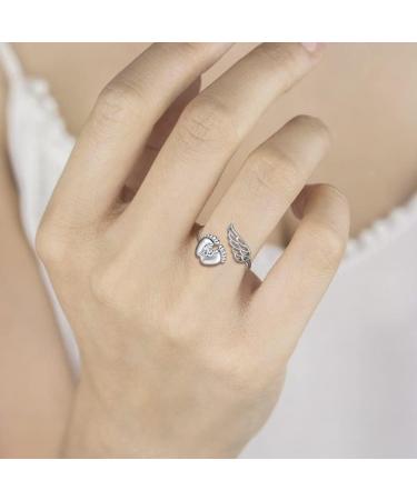 APOTIE Sterling Silver Miscarriage Ring - Infant Loss Jewelry for Women | Memorial Pregnancy Rings with Cubic Zirconia - Buy Online on GoSupps.com