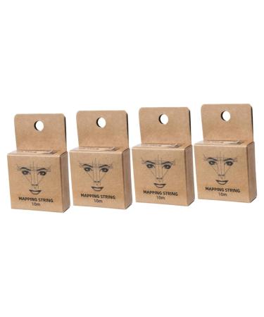 Ipetboom 4 Pcs Ink Pattern Embroidery Thread Ruler Cosmetic Line Ruler