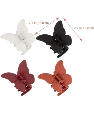 KALLORY 4Pcs Hair Claw Clip Butterflies Back Hair Clamp Holder Clips for Women and Girls 1 count (Pack of 1) Assorted Color - Buy Online on GoSupps.com