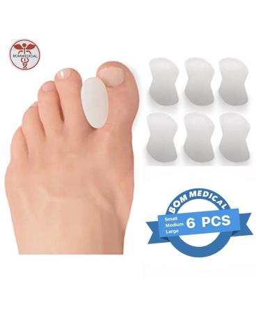 Multi-Size Silicone Toe Spreader - 6 Pack (S-M-L) - Soothes Bunion Pain and Promotes Toes Alignment - Buy Online on GoSupps.com