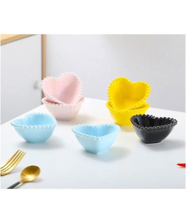 Classic Dip Bowls Ceramic Snack Dish Heart-Shaped Dipping Bowl Salad Tomato Sauce Dish Suitable for Family Restaurant Kitchen 4 Pieces Snack Dish Tray - Buy Online on GoSupps.com