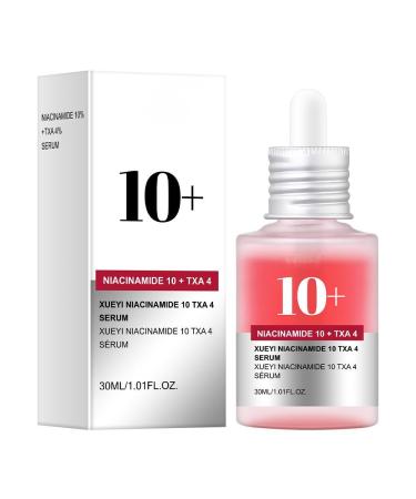 Niacinamide 10 + TXA 4 Serum Hyaluronic Acid Tranexamic acid Facial Serum for Glass Skin Clarifying Radiant Complexion with Natural Color Korean Skin Care (30ml /1.01 fl.oz)