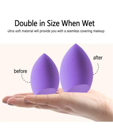 6 Pcs Makeup Sponge Set - Triangle Powder Puff & Beauty Blender for Face - Velour Powder Puff for Loose Powder Foundation - Red/Purple & B/W+Red/Purple - Buy Online on GoSupps.com