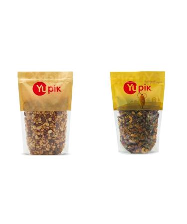 Yupik Salted Mix Nuts Peanuts Almonds Brazil Nuts & Cashews 1Kg & Four Season Mix Cashews Pumpkin Seeds Cranberries Raisins Dates 1Kg Salted+ Nutty and sweet 1 kg (Pack of 1)