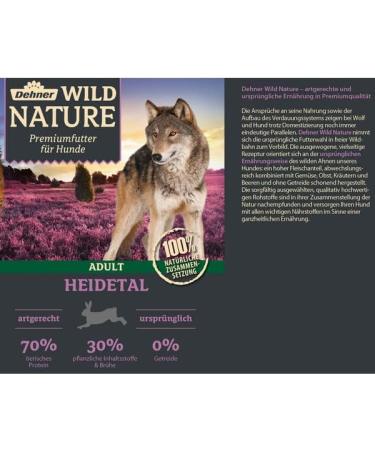 Dehner Wild Nature Grain-Free Wet Dog Food - Duck Horse Rabbit - 6 x 800g Cans for Adult Dogs - Premium Nutrition (4.8kg Pack) - Buy Online on GoSupps.com