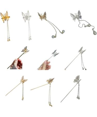 PLCPDM Headwear Pearls Hair Clip Fairy Butterfly-Nymph Headwear Vintage Photography Party Bride Wedding HeadPieces - Buy Online on GoSupps.com